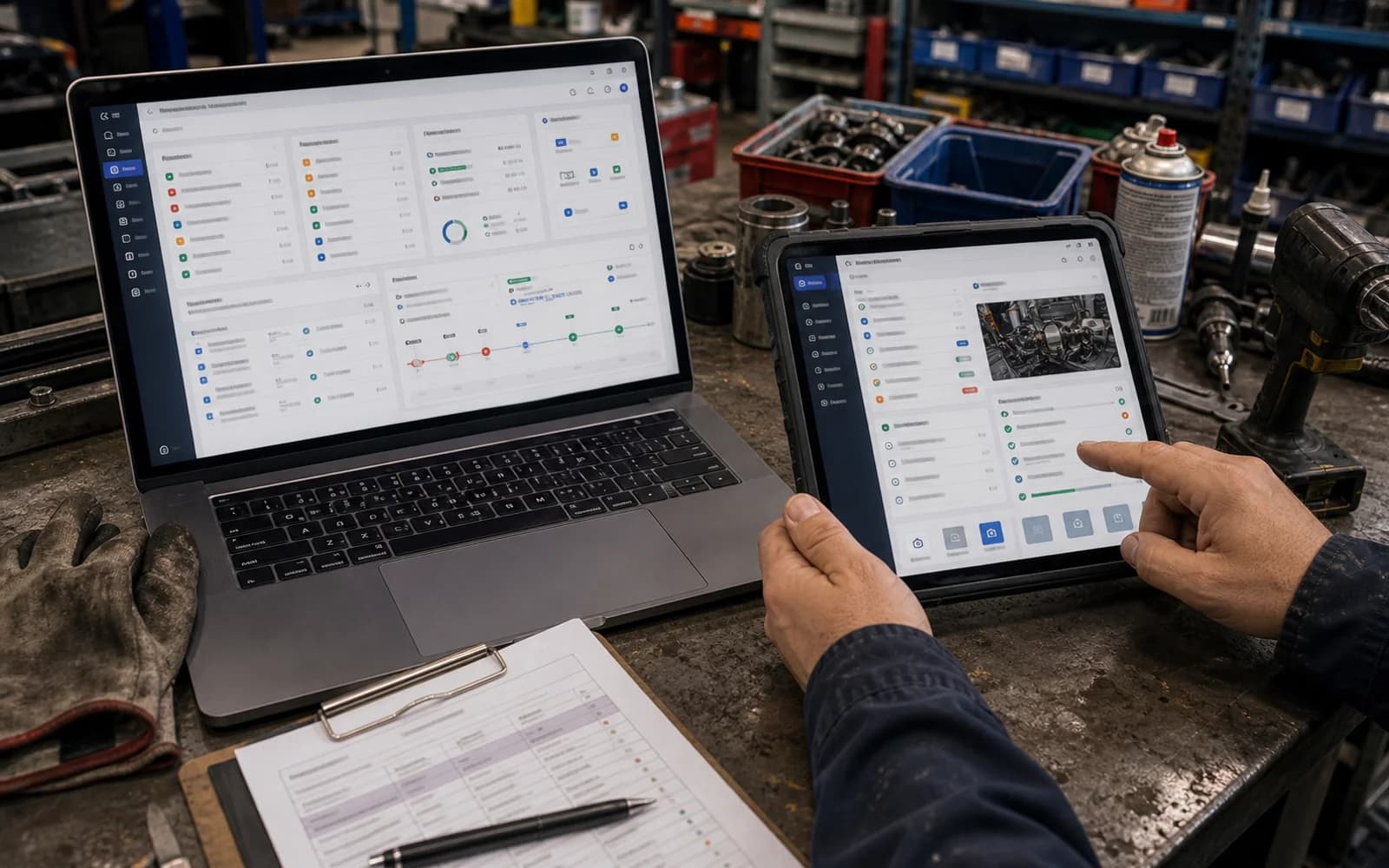 Mesa de ayuda industrial con tickets, SLA y mantenimiento en notebook
