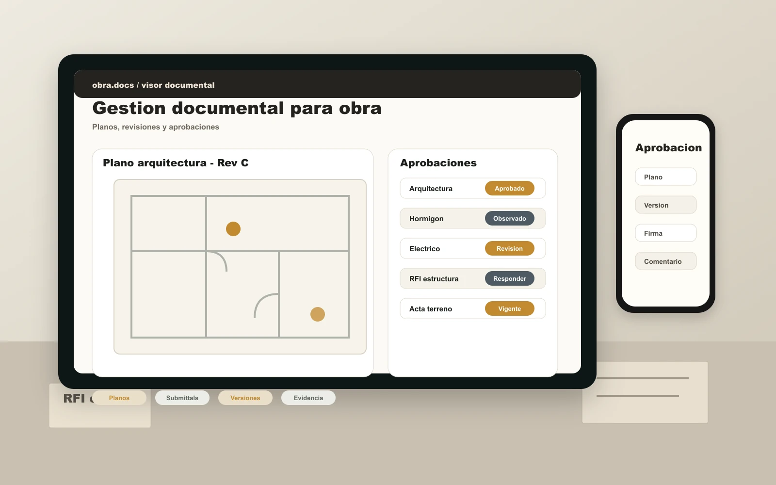 Software de gestion documental de obra con planos y aprobaciones